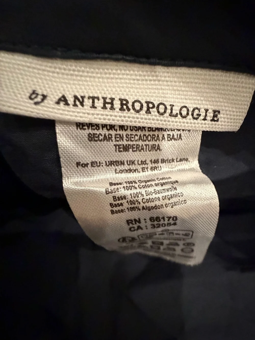 New Anthropologie organic cotton looped embroidered scalloped euro Sham blue